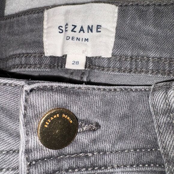 Sezane Grey Denim Jeans Women's Size 28 Boho Trendy Everyday basic - Picture 8 of 9